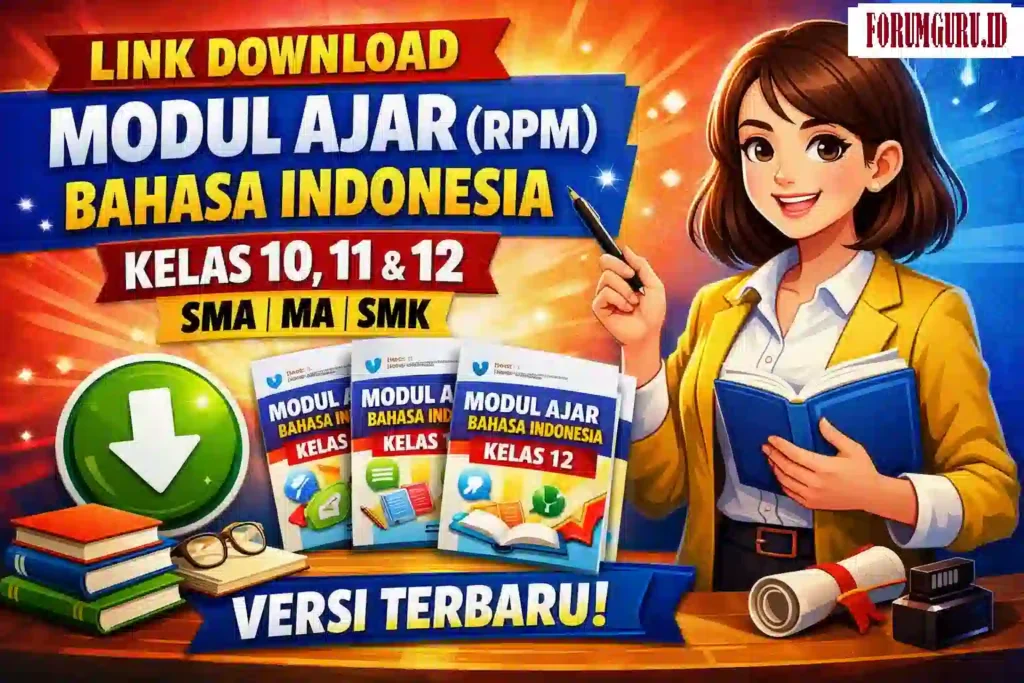 Download Modul Ajar (RPM) Bahasa Indonesia Kelas 12 SMA MA SMK Versi Terbaru