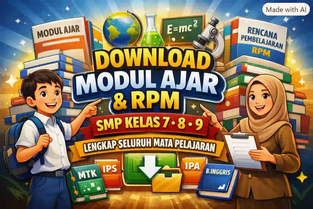 Download Modul Ajar dan RPM SMP MTS Kelas 9 Seluruh Mata Pelajaran