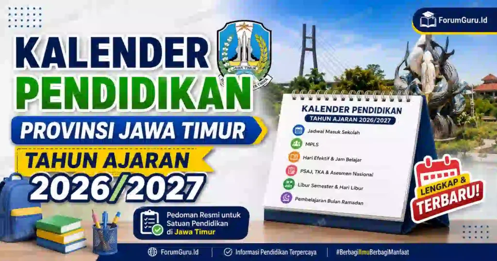 Kalender Pendidikan Provinsi Jawa Timur Tahun Ajaran 2026/2027