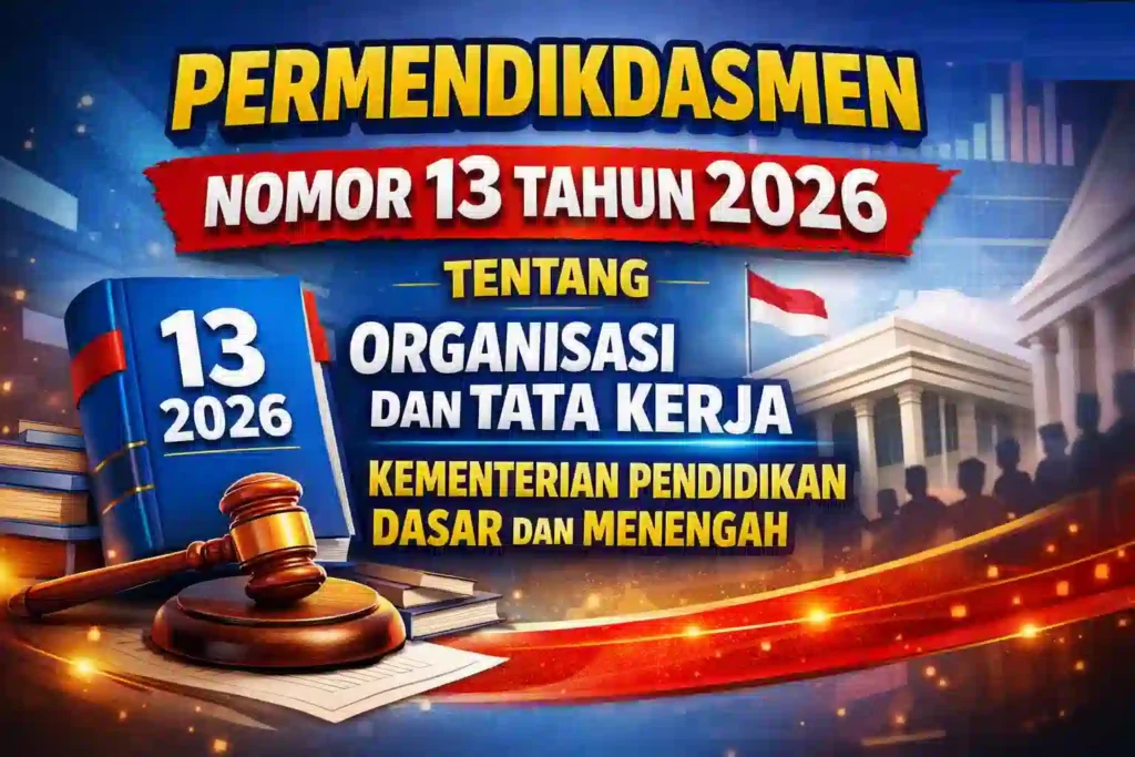 Permendikdasmen Nomor 13 Tahun 2026 tentang OTK Kemendikdasmen