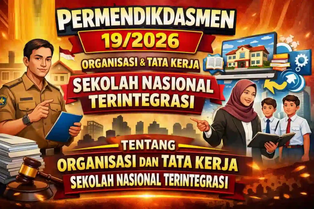 Permendikdasmen Nomor 19 Tahun 2026 tentang Organisasi dan Tata Kerja (OTK) Sekolah Nasional Terintegrasi 