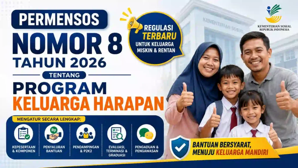 Permensos Nomor 8 Tahun 2026 tentang Program Keluarga Harapan (PKH)