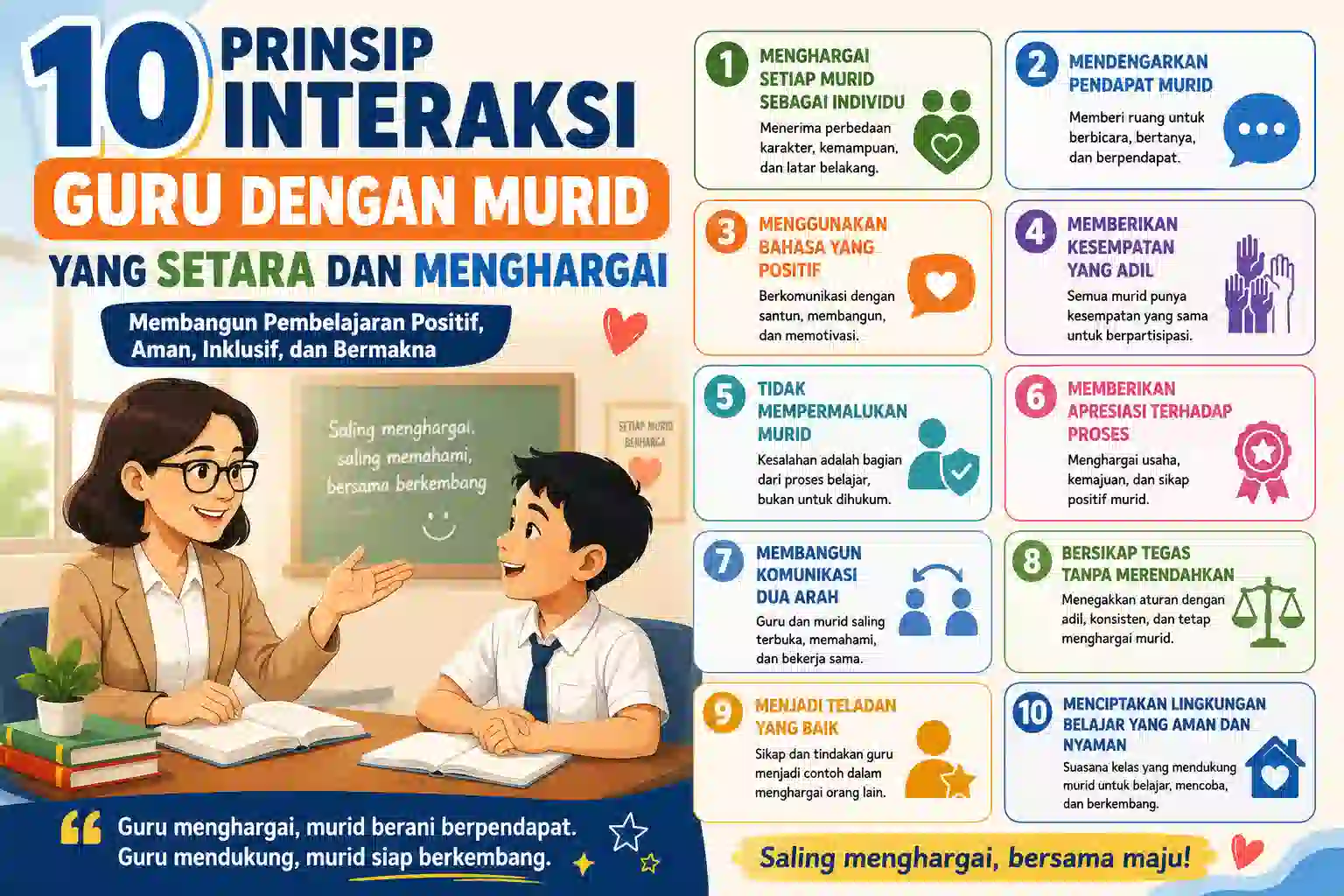 Contoh Interaksi Guru dengan Murid yang Setara dan Menghargai