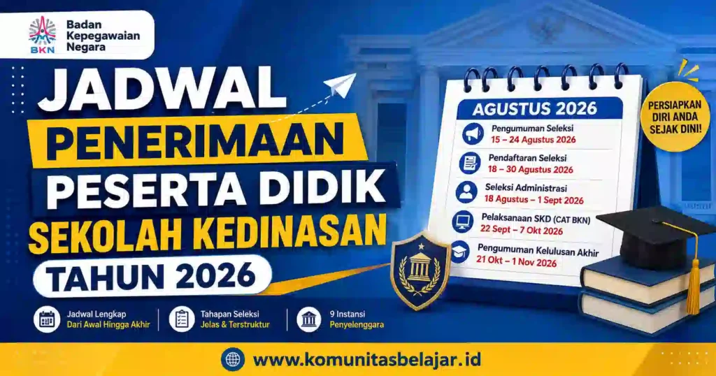 Jadwal Pendaftaran Sekolah Kedinasan 2026