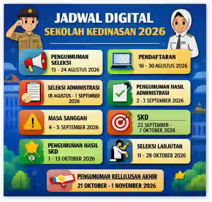 Jadwal Digital Sekolah Kedinasan 2026