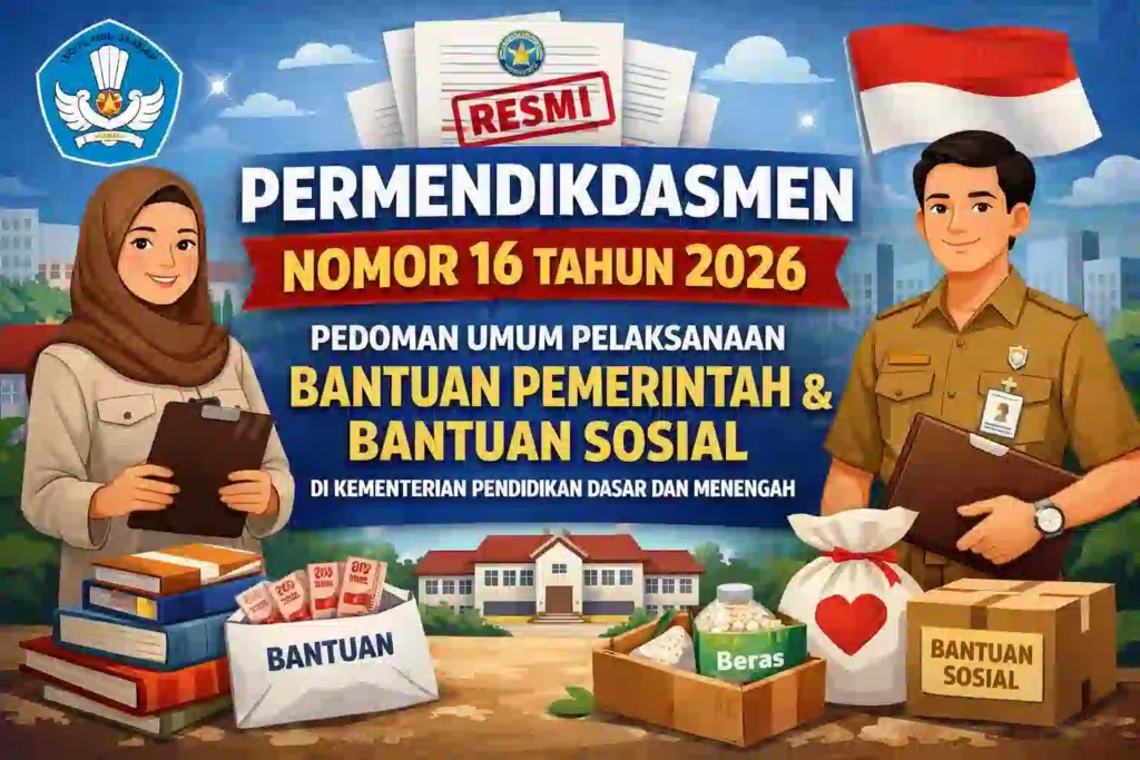 Permendikdasmen Nomor 16 Tahun 2026 Tentang Pedoman Umum Pelaksanaan Bantuan Pemerintah Dan Bantuan Sosial