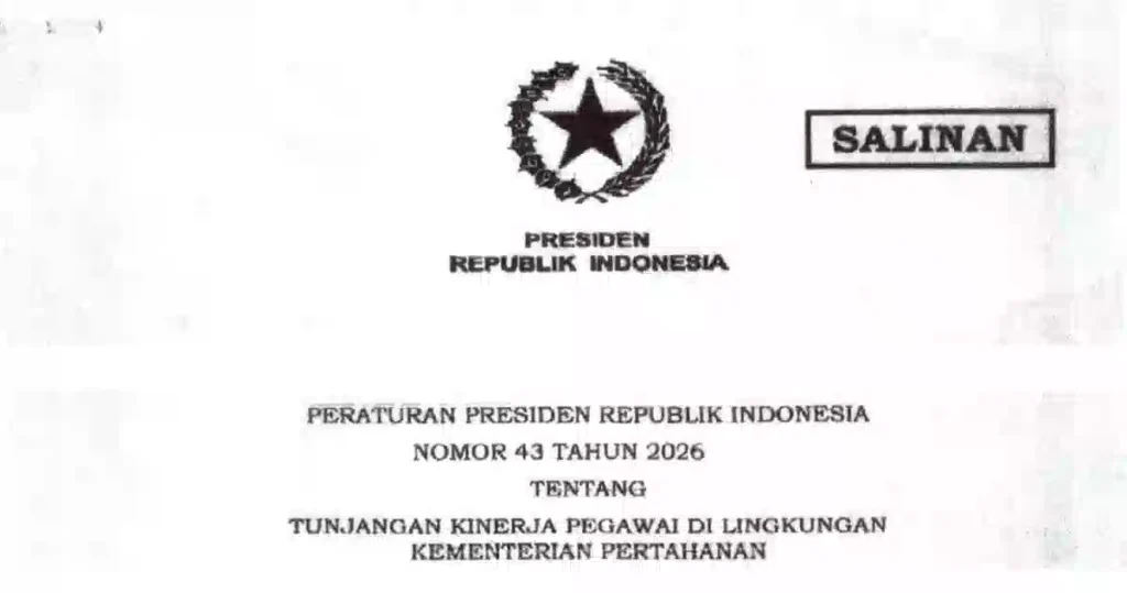 Peraturan Presiden (Perpres) Nomor 43 Tahun 2026