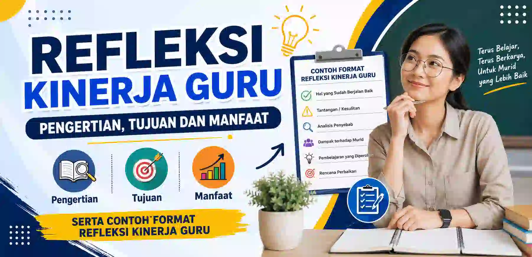 Pengertian, Manfaat dan Contoh Format Refleksi Kinerja Guru