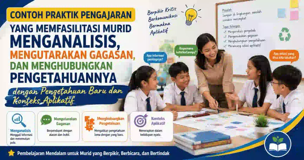 Contoh Praktik Pengajaran (Pembelajaran) yang Memfasilitasi Murid Menganalisis dan Mengutarakan Gagasan